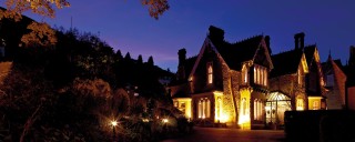 Cotford Hotel at night in winter